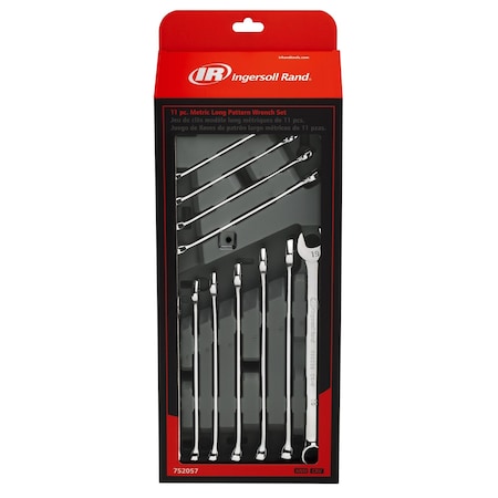 11Pc Metric Long Pattern Combination Wrench Set